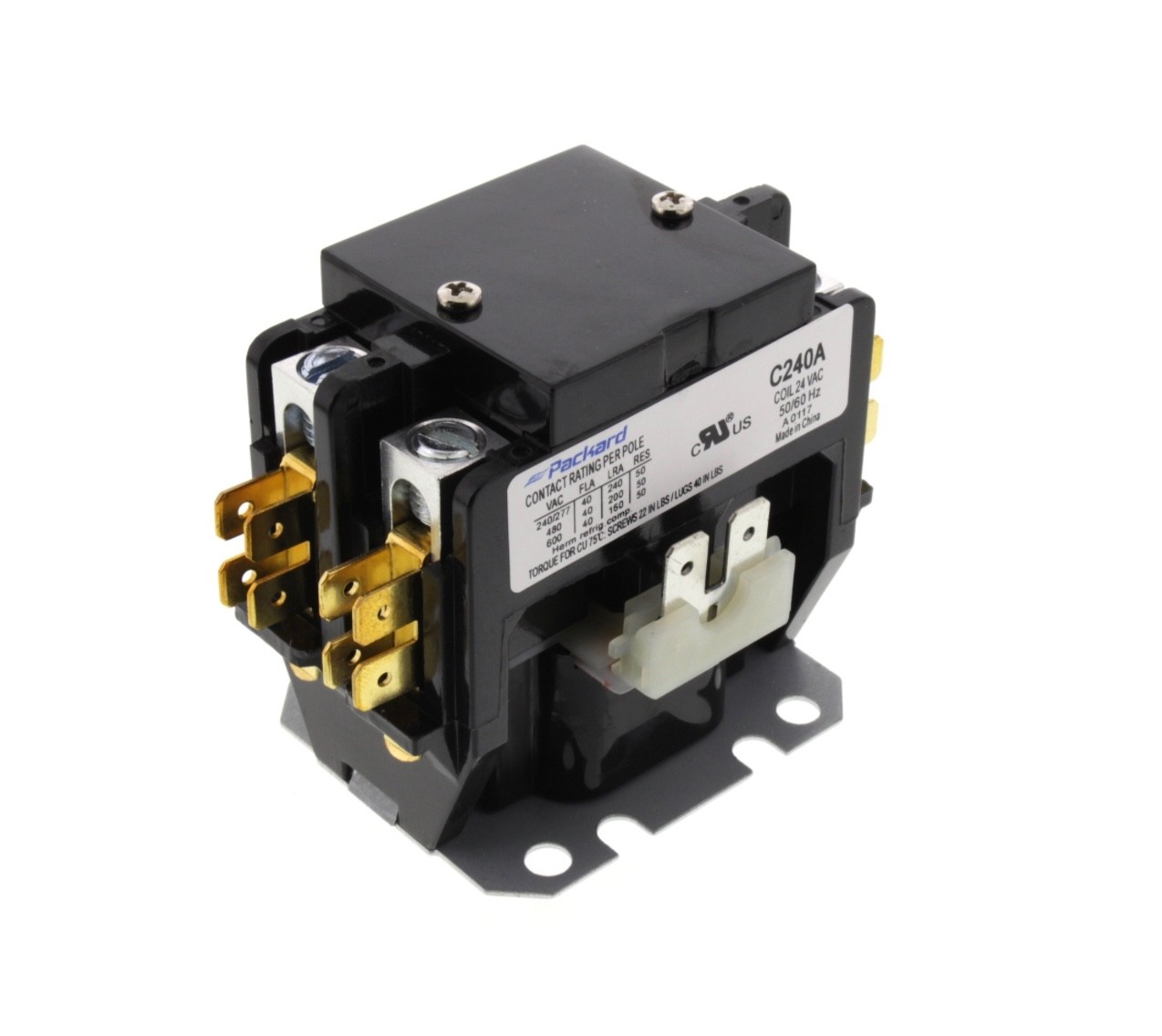 Packard C240A 2 Pole Contactor (24V, 40Amp) Definite Purpose Contactor NEW
