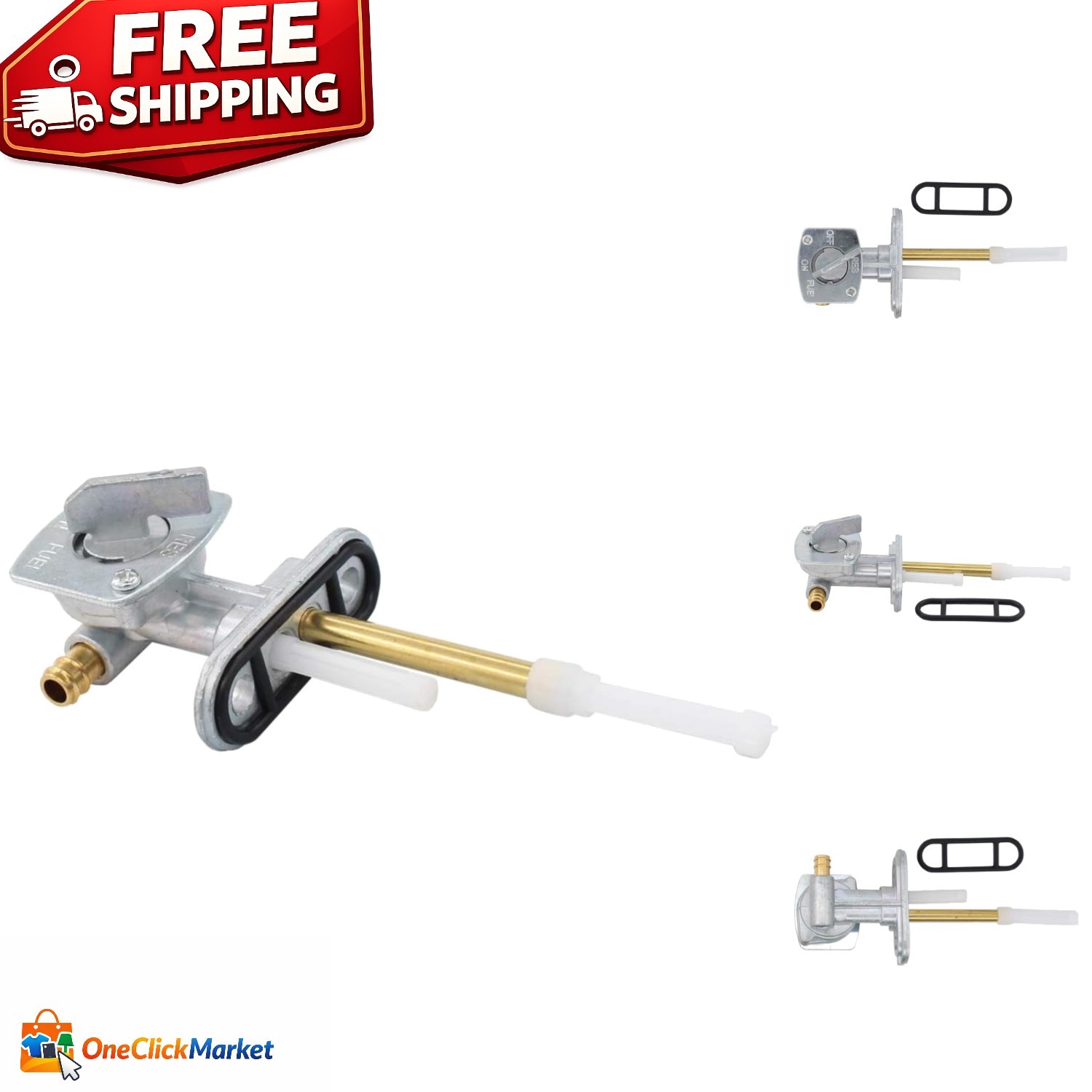 Universal Tank Switch Shut Off Valve with Gasket for Motorbike Fuel Systems