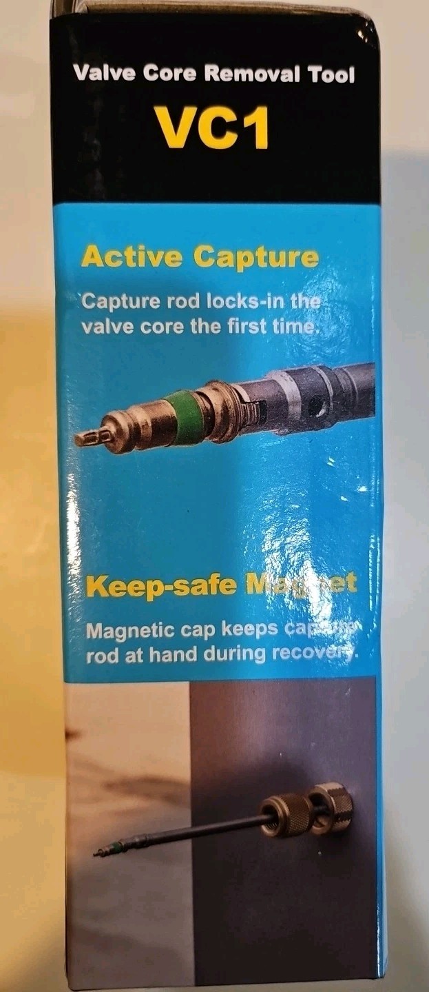 New FIELDPIECE 1/4″ SINGLE VALVE CORE REMOVAL TOOLVC1 Fast Shipping 800 Psi