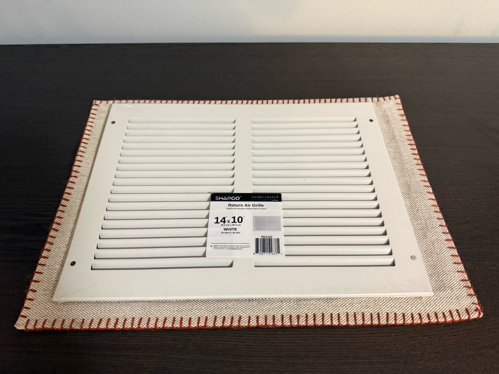 Shargo 14in x 10in Return Air Grille Cover- White-New