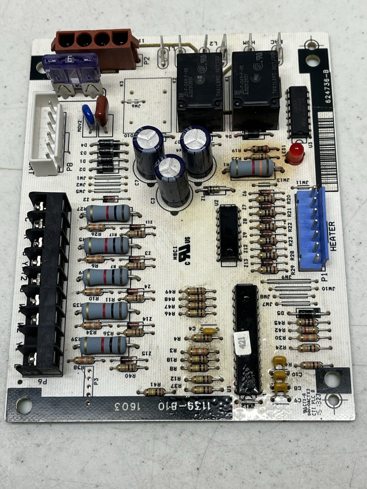 Nordyne Furnace Control Board 624736-B 1139-810 Untested 30 Day Warranty!!