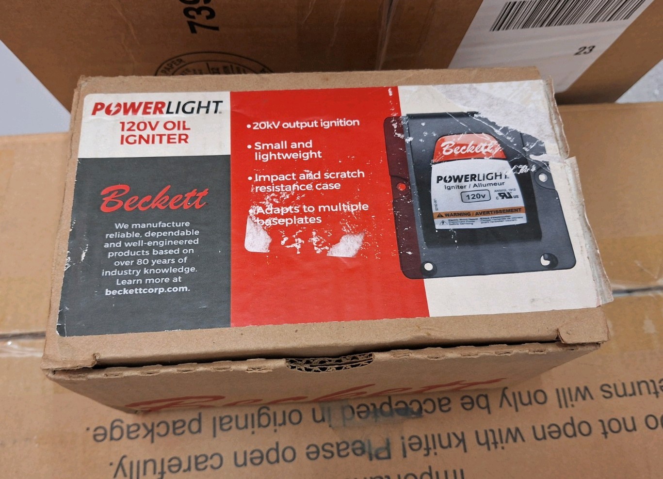 Beckett 51826U Electronic Oil Igniter for Carlin 100 Burners. MISSING SMALL NUTS