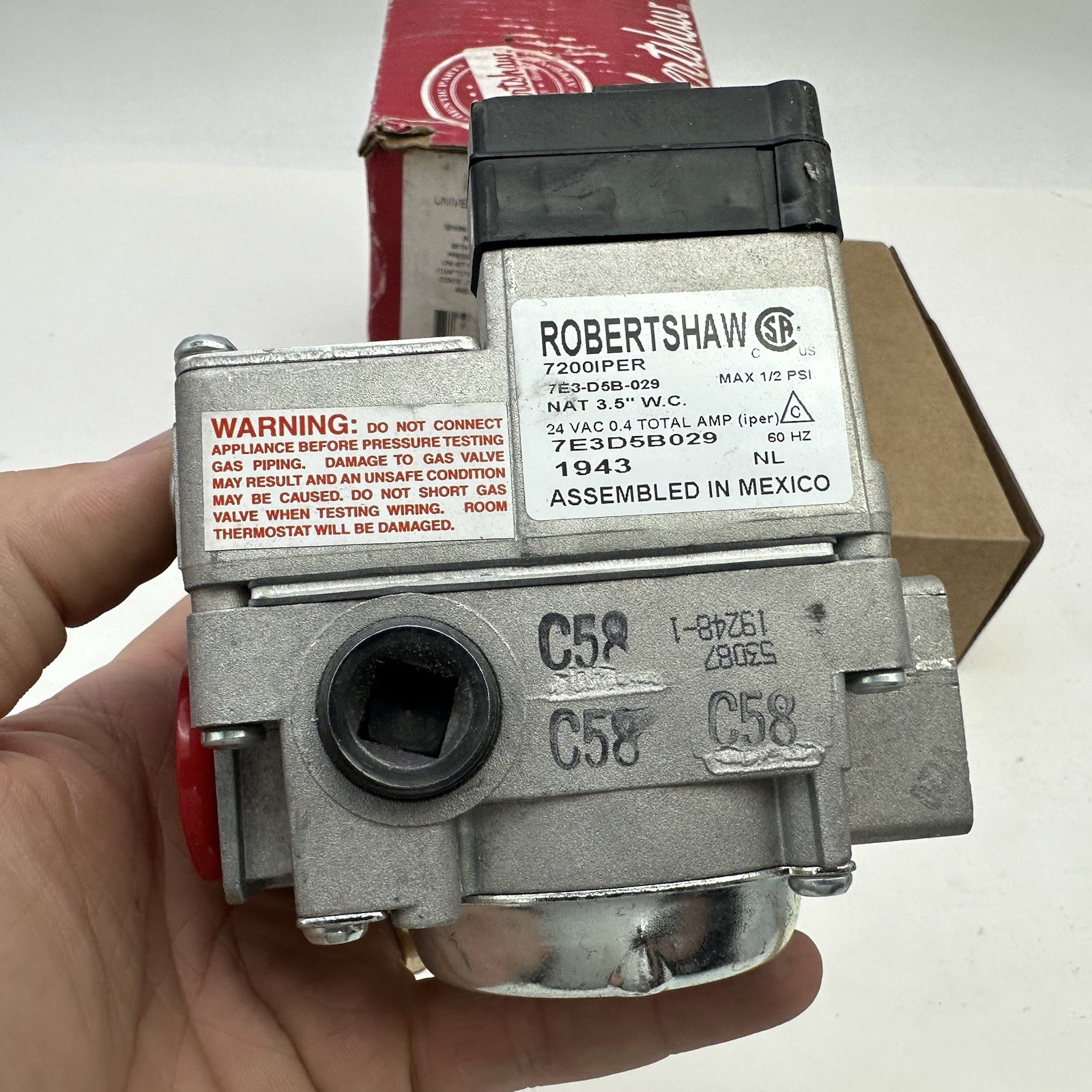 Robertshaw 720-079 Universal Electronic Ignition Gas Valve Uni-Kit Metal