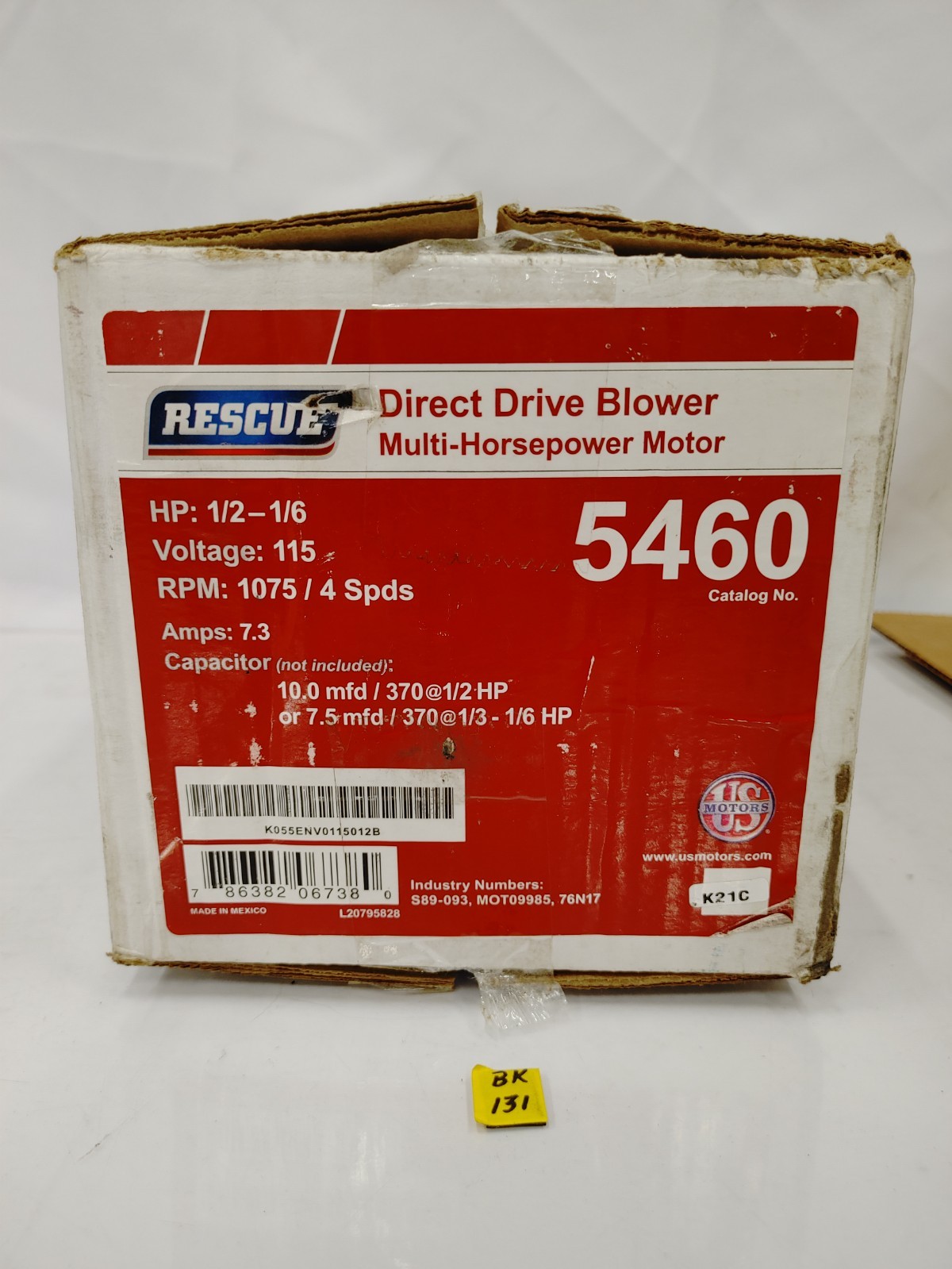 RESCUE 5460 DIRECT DRIVE BLOWER MOTOR Multi-Horsepower