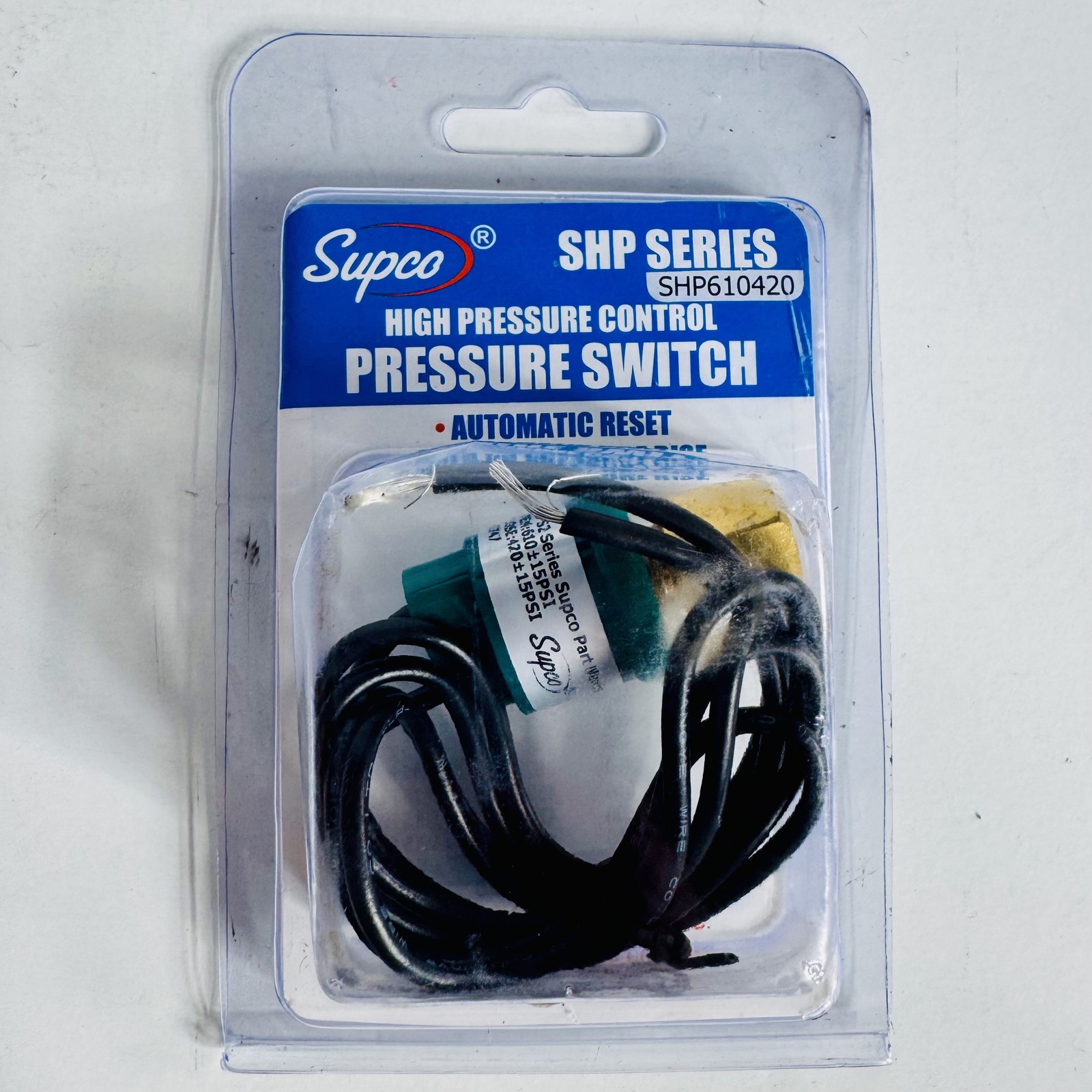 Supco SHP610420 High Pressure Switch HVAC Refrigeration 610/420 PSI Auto Reset