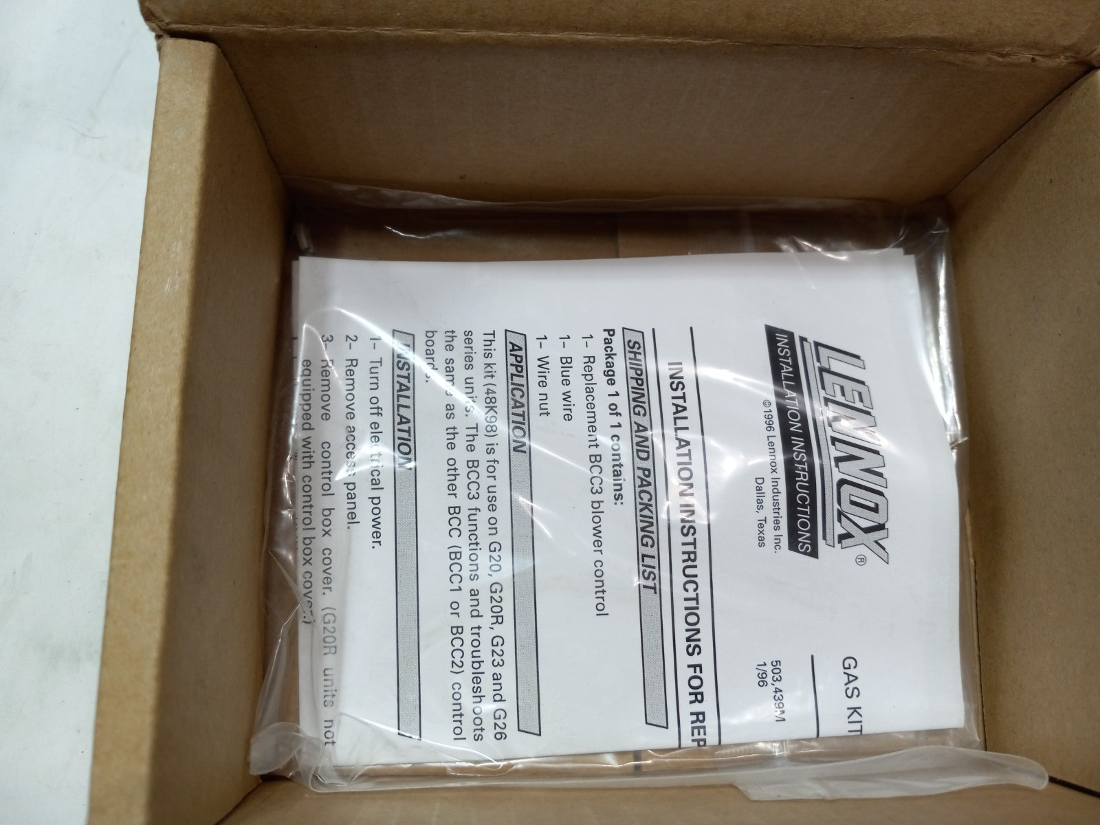 Lennox 48K98 Furnace Control Circuit Board Replacement LB-90089A BCC3 Kit OEM