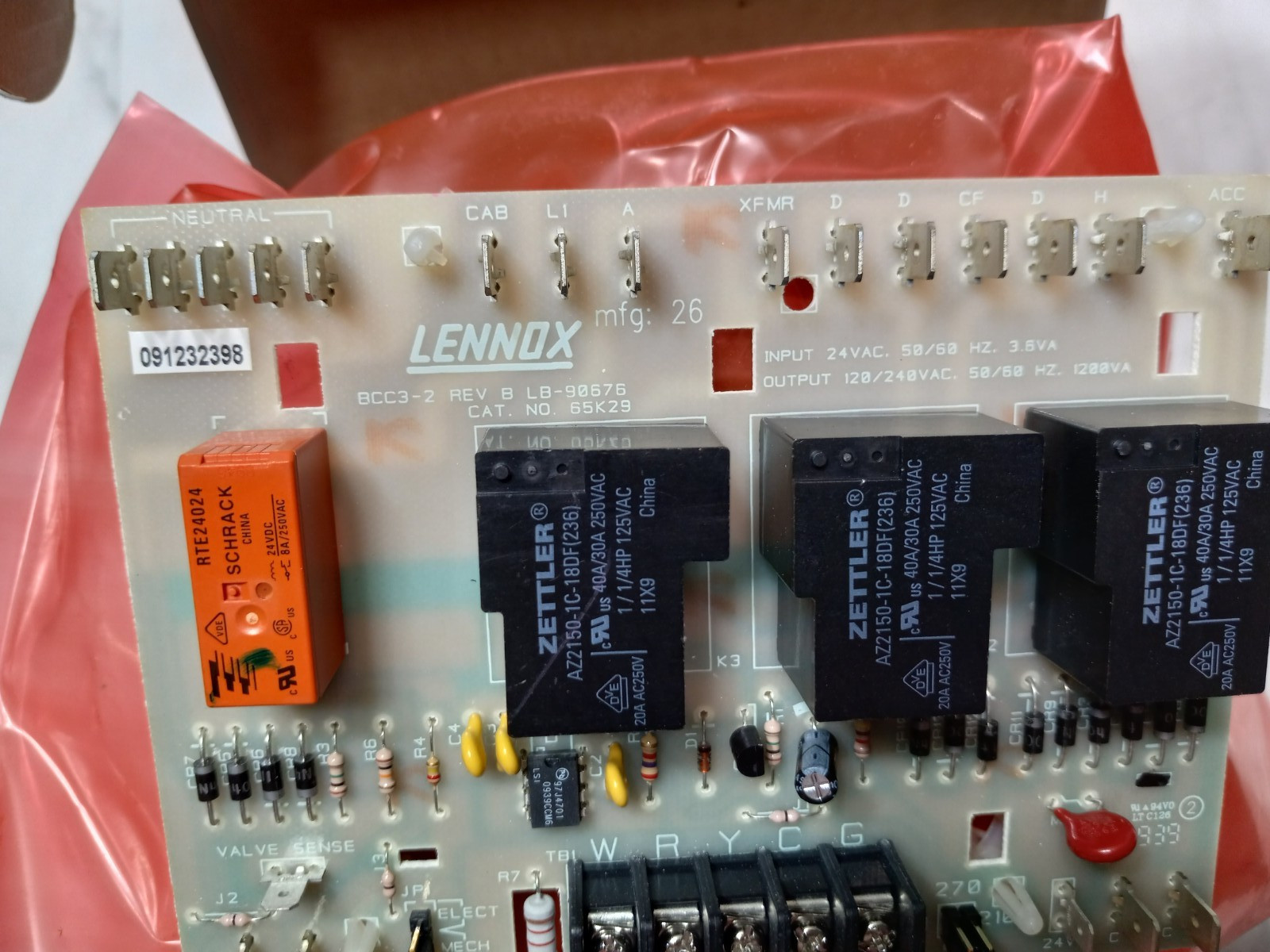 Lennox 48K98 Furnace Control Circuit Board Replacement LB-90089A BCC3 Kit OEM