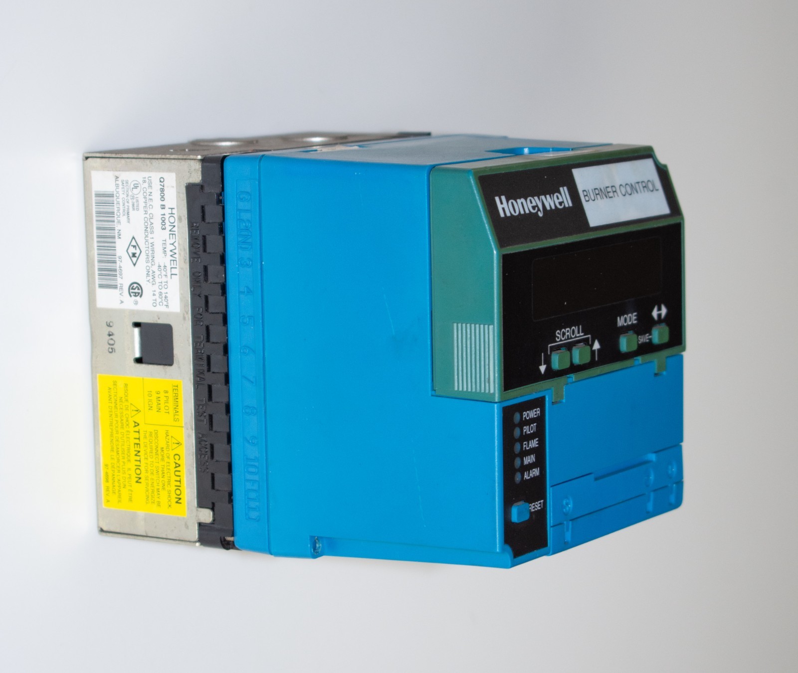 Honeywell RM7890A1015, display, base, flame module, 10900 hours 6-month warranty
