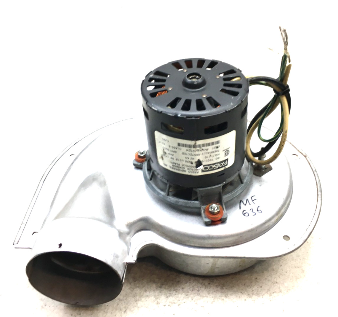 FASCO 7021-9335 Draft Inducer Blower Motor Assembly 1010324 115V used #MF636
