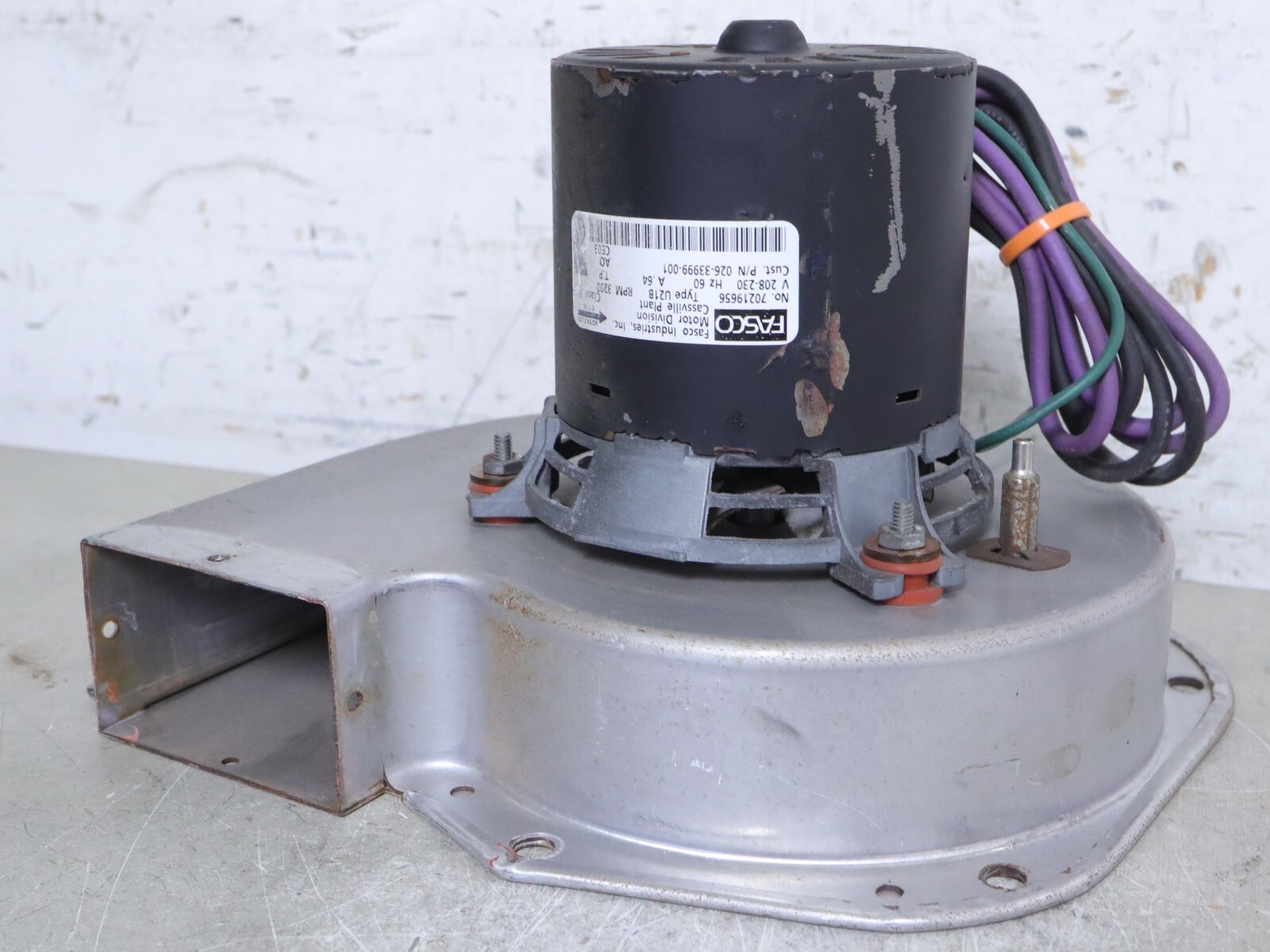 FASCO 7021-9656 Furnace Draft Inducer Blower Motor Assembly 8981 70219656