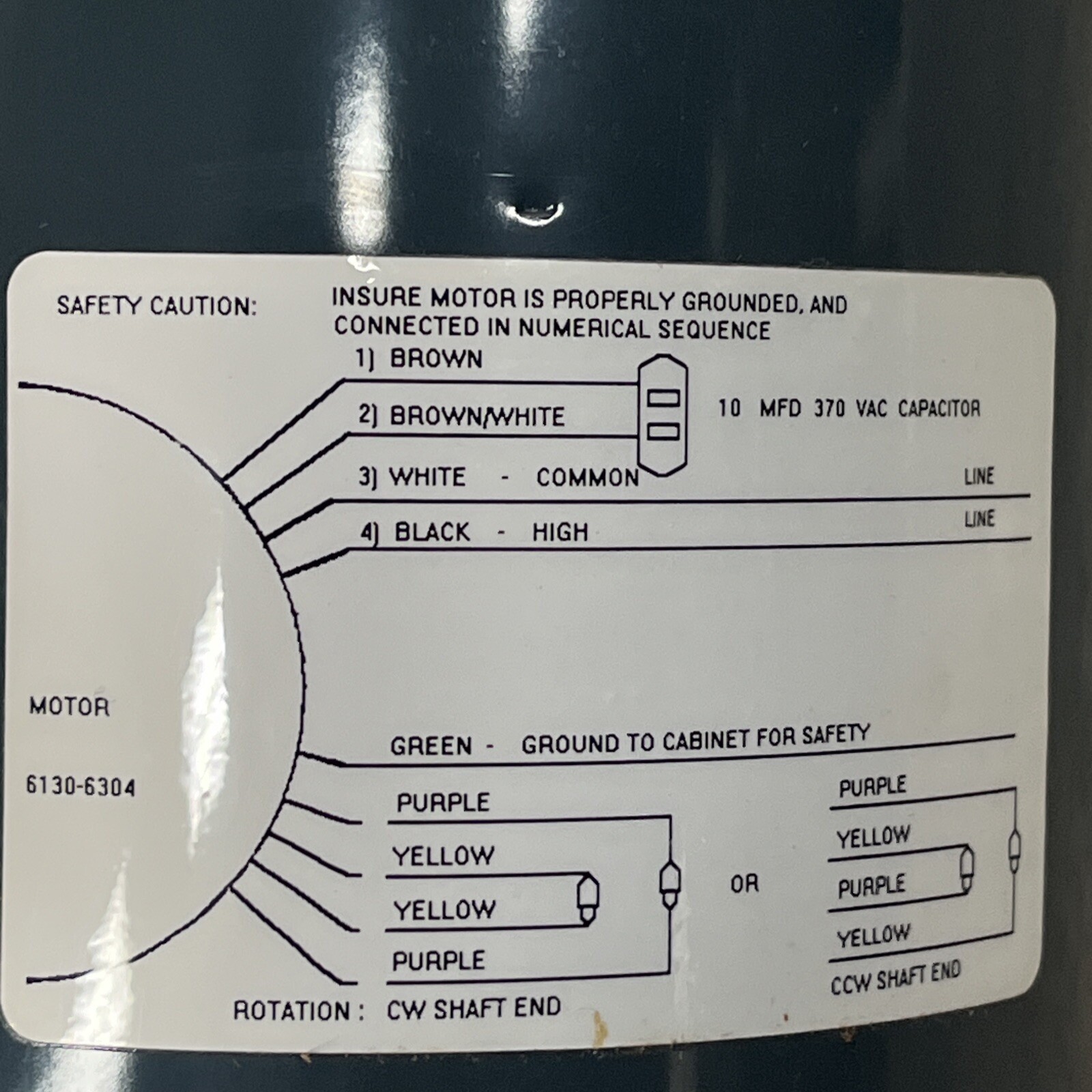 Fasco D745 208/230 HVAC Condenser Fan Motor 1/2 HP Reversable 1075 RPM