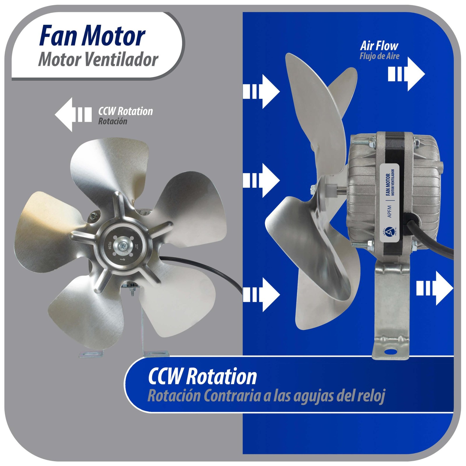 Appli Parts APFM-71E 7W refrigeration condenser and evaporator motor 115V 60Hz 0