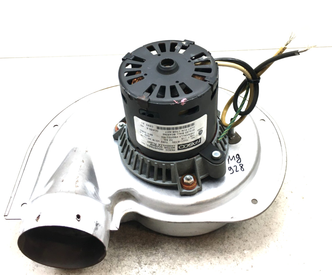 FASCO 7021-8735 1708-607 Draft Inducer Blower Motor Assembly 115V used #MG928