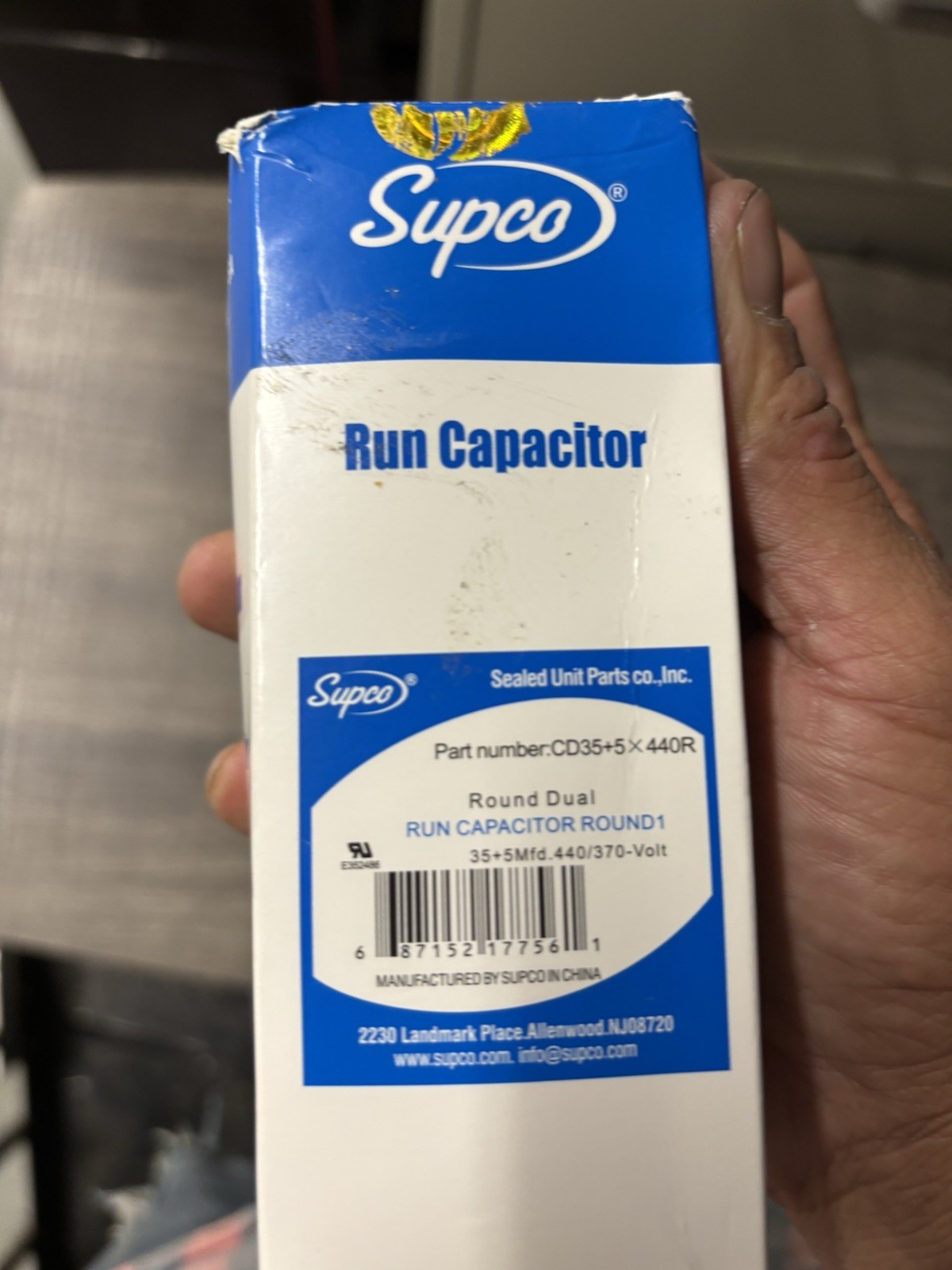 Supco CD35+5X440R HVAC Motor Round Dual Run Capacitor
