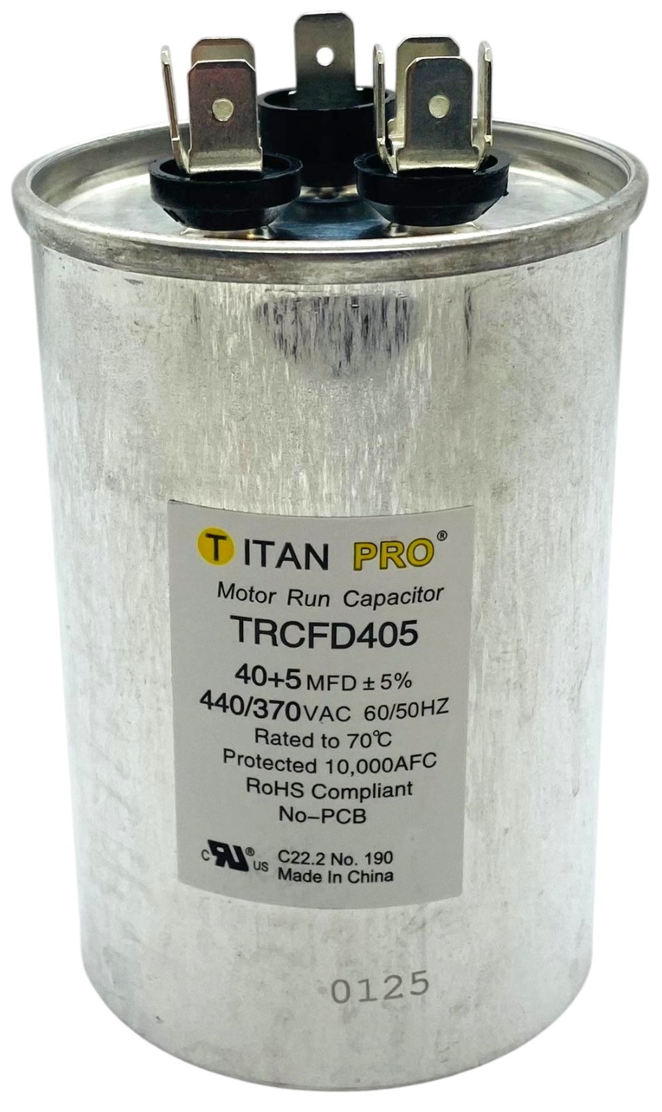 Titan Pro TRCFD405 Run Capacitor 40+5 MFD 440/370V