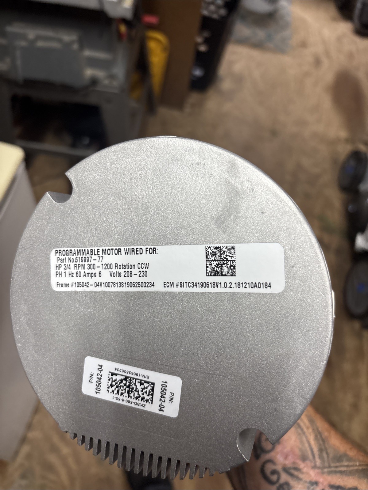 InterLink ZKSD-560-8-50-1 Blower Motor 3/4HP CPN 105042-04 (AB 1208) A4