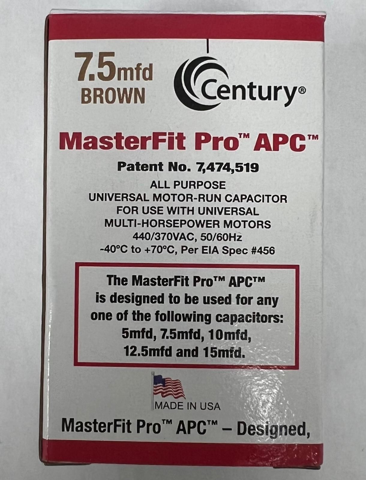Century MasterFit Pro APC 2509074-001 Run Capacitor 5/7.5/10/12.5/15 MFD NEW