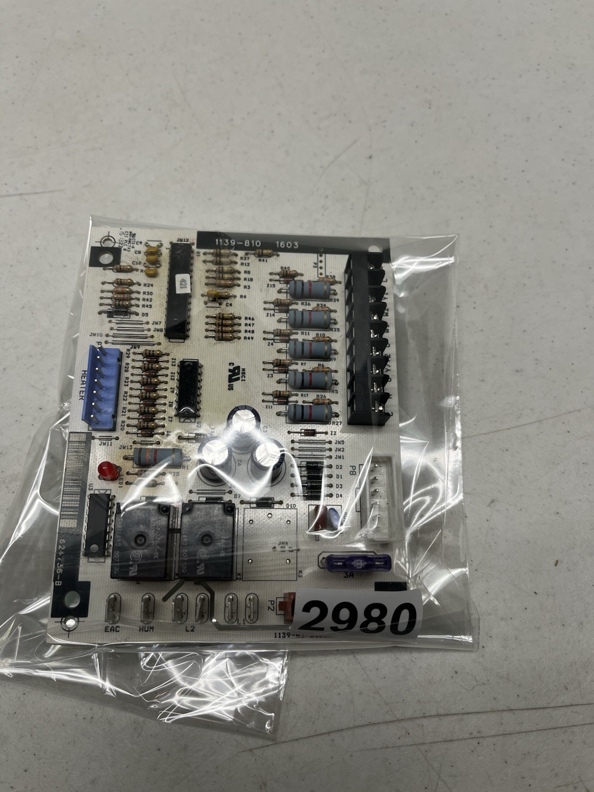 Nordyne Furnace Control Board 624736-B 1139-810 Untested 30 Day Warranty!!
