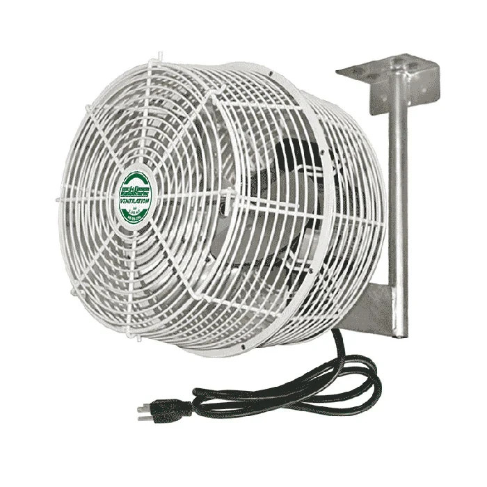 J & D 1PH S-Variable 12″ Green Breeze HAF Fan With Bracket & 10′ Cord