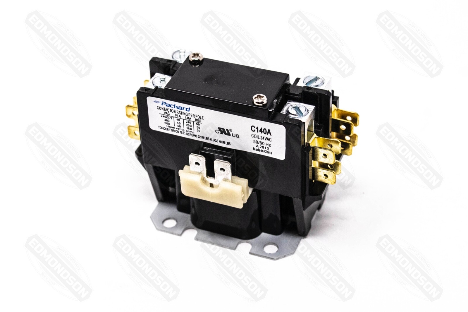 Packard C140A Contactor 1 Pole 40 AMPS 24 Coil Voltage, Single Pole