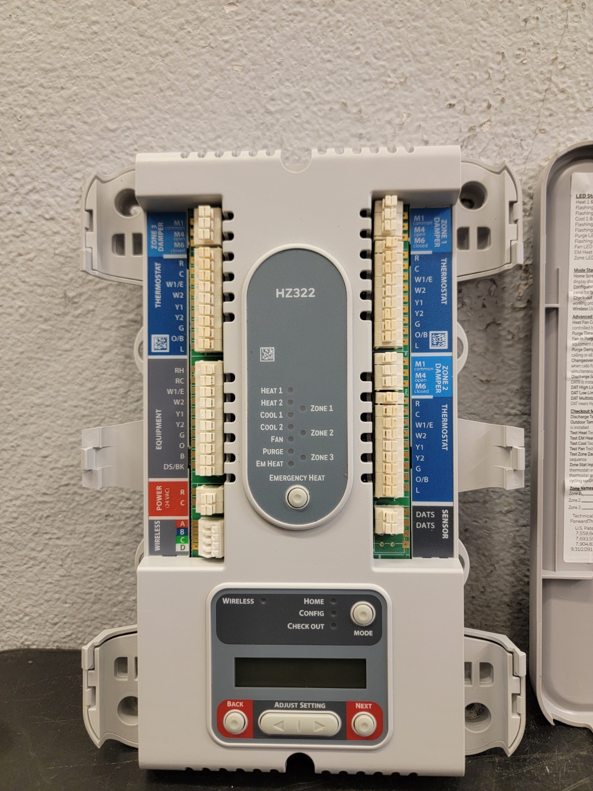 Honeywell Truezone HZ322 3 Zone Control Panel