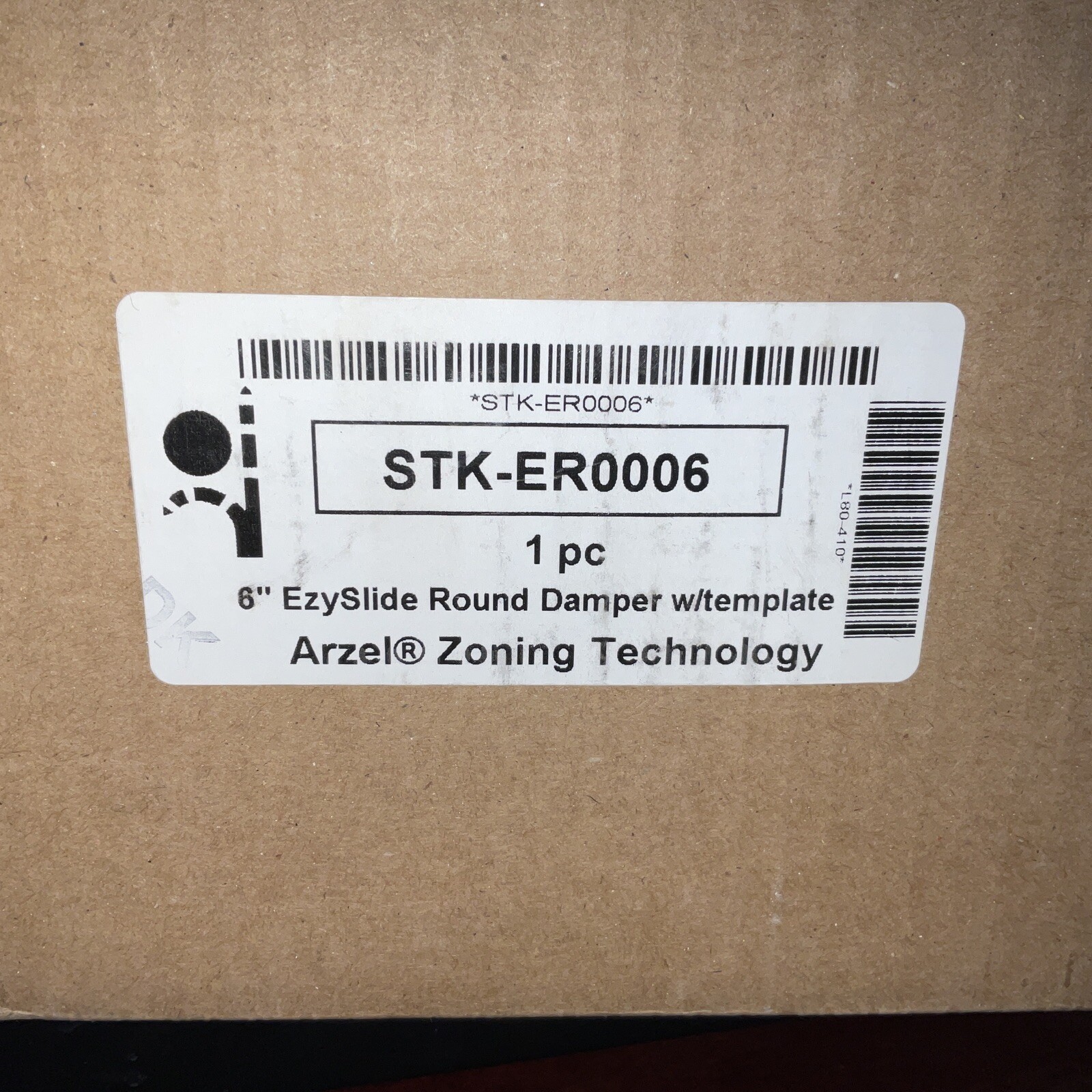 New Arzel Zoning Technology STK-ER0006 6”Round pneumatic Damper EzySlide Damper