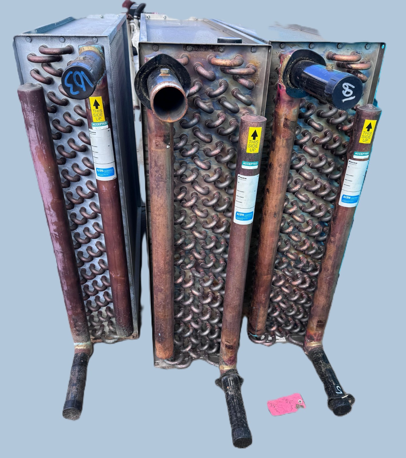 DAIKIN WATER CHILLER COIL ,IT WAS ASSEMBLED IN 80-TON AIR HANDLER AND NEVER INST