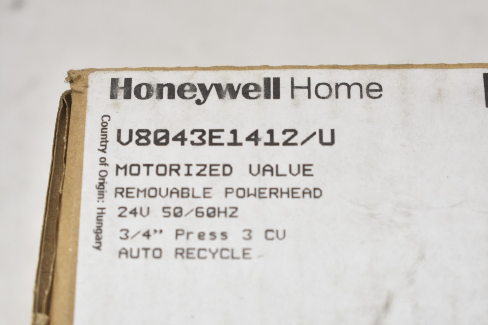 Honeywell Home V8043E1412/U Motorized Zone Valve 3/4 In Press Brass Hungary HVAC