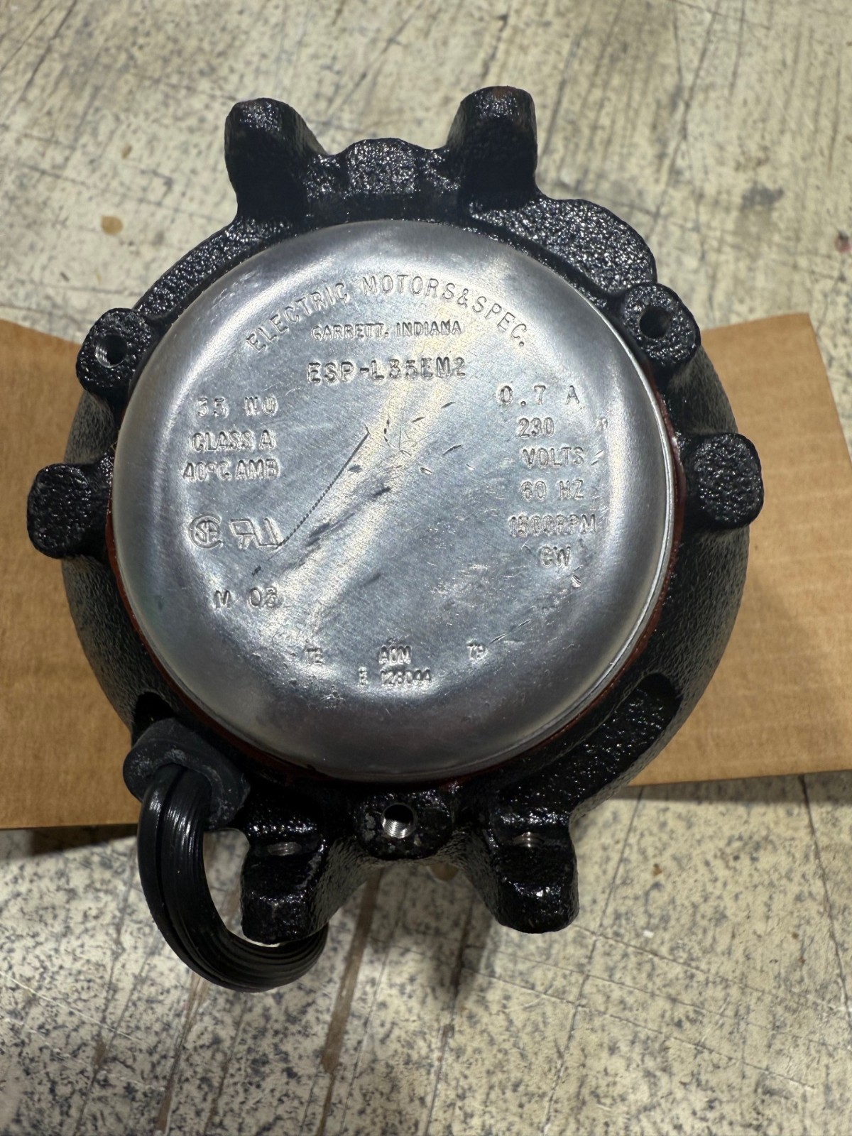 MARS Shaded Pole Condenser Fan Motor 1Phase 1Speed 35 W, 230 V, 1500 Rpm 00353