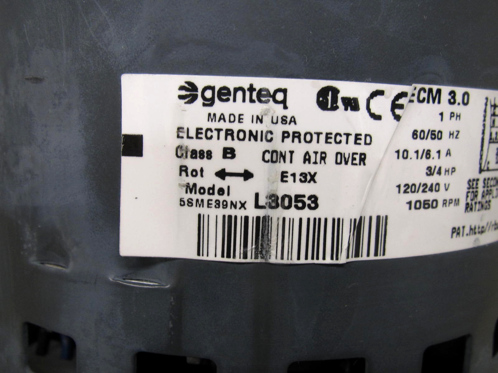 Lennox 101564-03 / 5SME39NXL3053 / 42W47 3/4HP ECM 3.0 GC02 Furnace Blower Motor