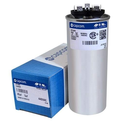 100335-12 – 45 + 5 Uf MFD 440 Volt VAC – Lennox round Dual Run Capacitor Upgrade