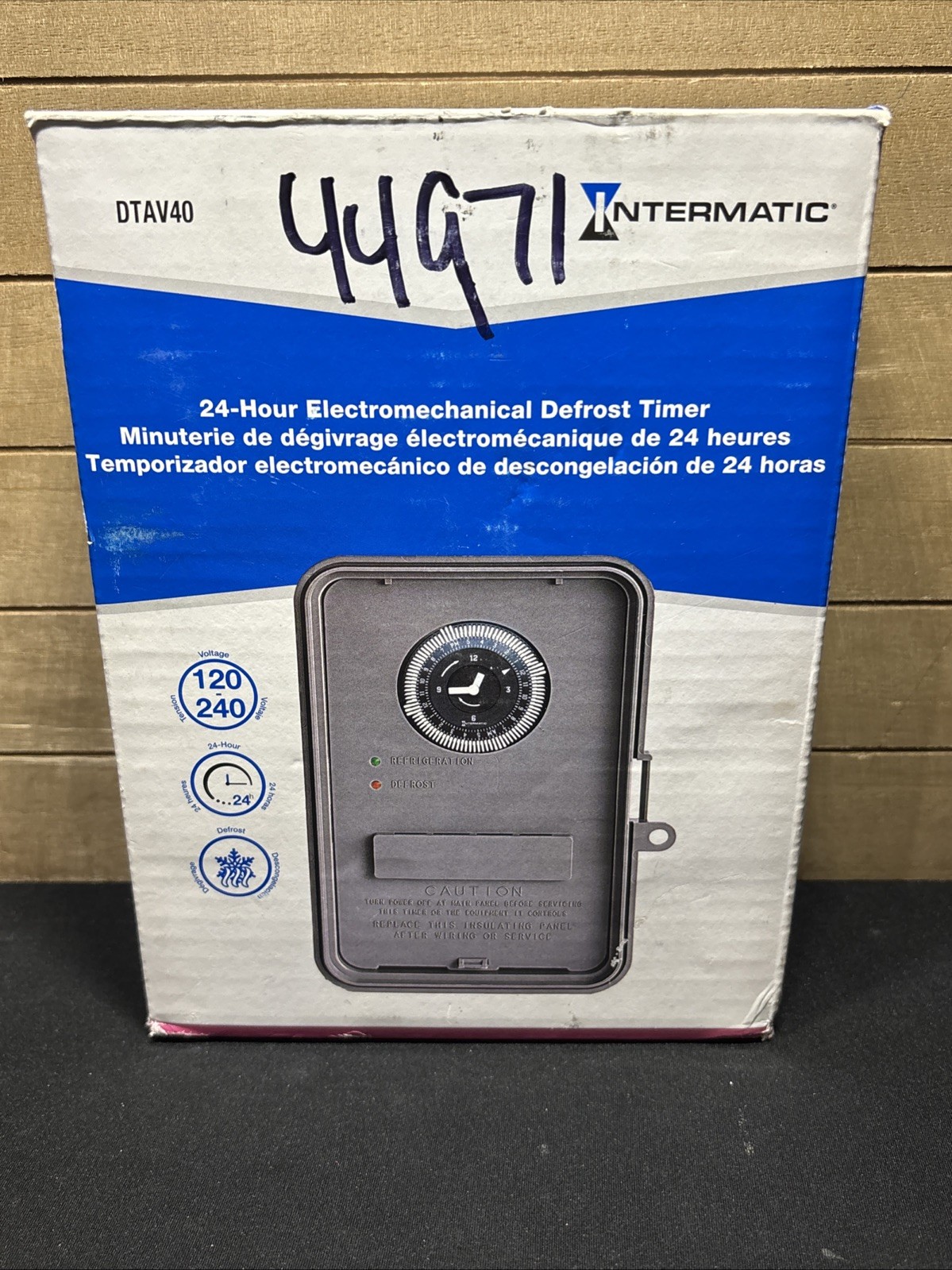 Intermatic DTAV40JS 24-Hour Electromechanical Defrost Timer 40A 120-240 VAC