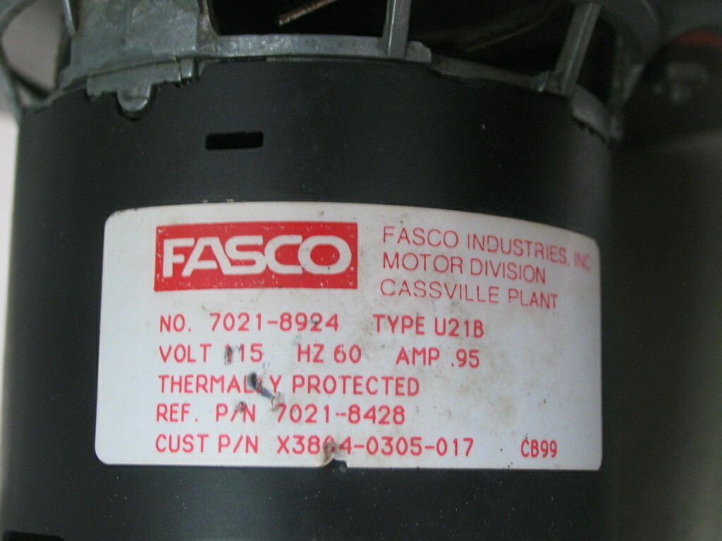 FASCO 7021-8924 Draft Inducer Blower Motor Assembly 7021-8428 X3804-0305-017