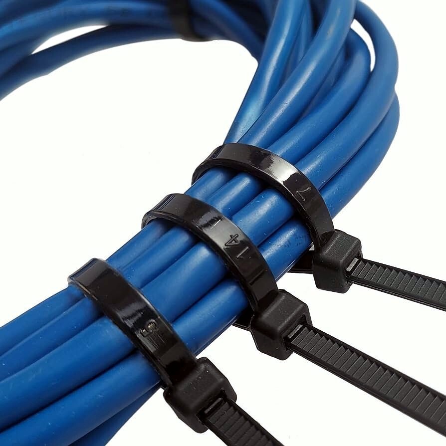 100 BLACK CABLE ZIP TIES Heavy Duty UV Resistant UL 4 6 8 10 12 15 18 24″ & 36″