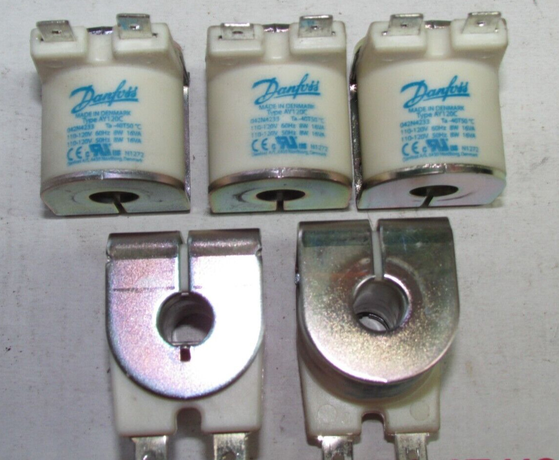Danfoss Solenoid Coil 110-120V 50/60HZ 8W 042N4233 / Same as 04N4234 (Lot of 5)