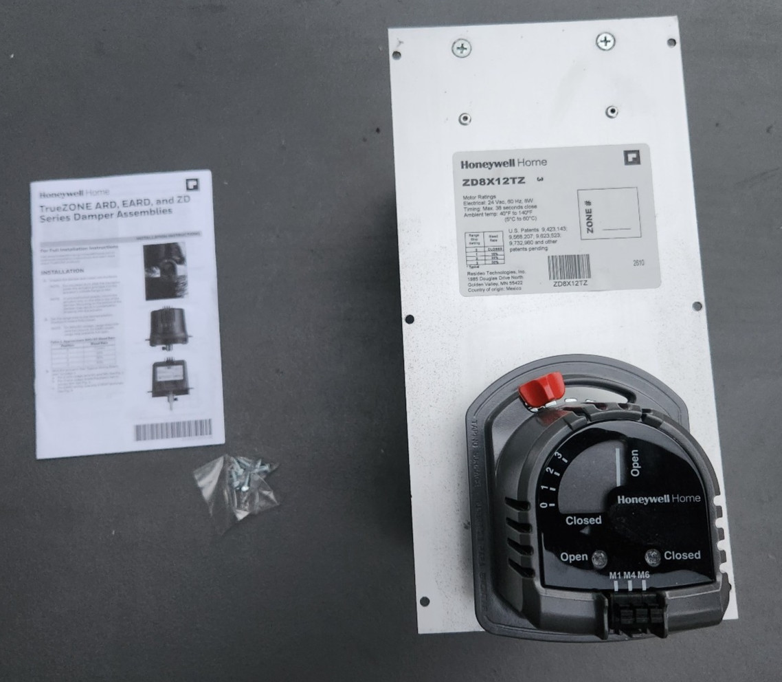 Honeywell – 8 in. x 12 in. Parallel Blade Damper (ZD8X12TZ)