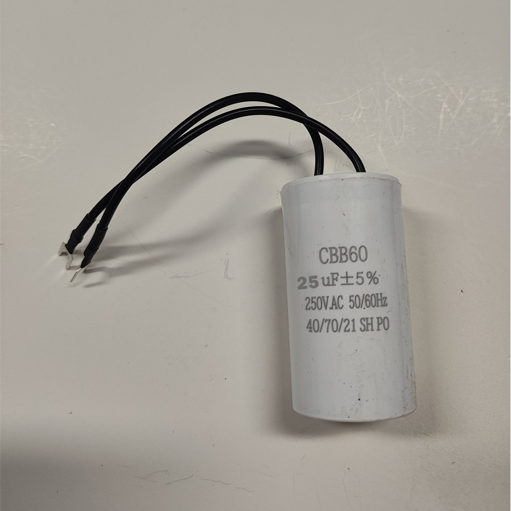 25UF 250VAC Wire Motor Run Capacitor 250V CBB60 25UF Round White 50/60HZ Cap NEW