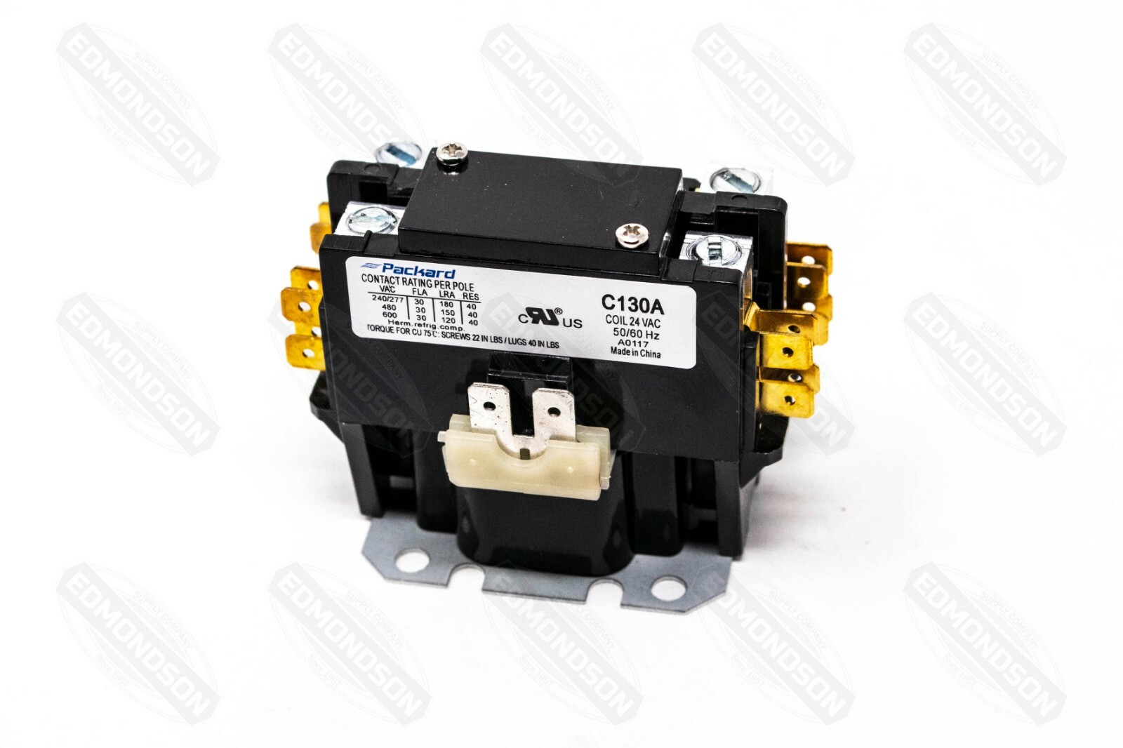 Packard C130A Contactor 1 Pole 30 Amps 24 Coil Voltage