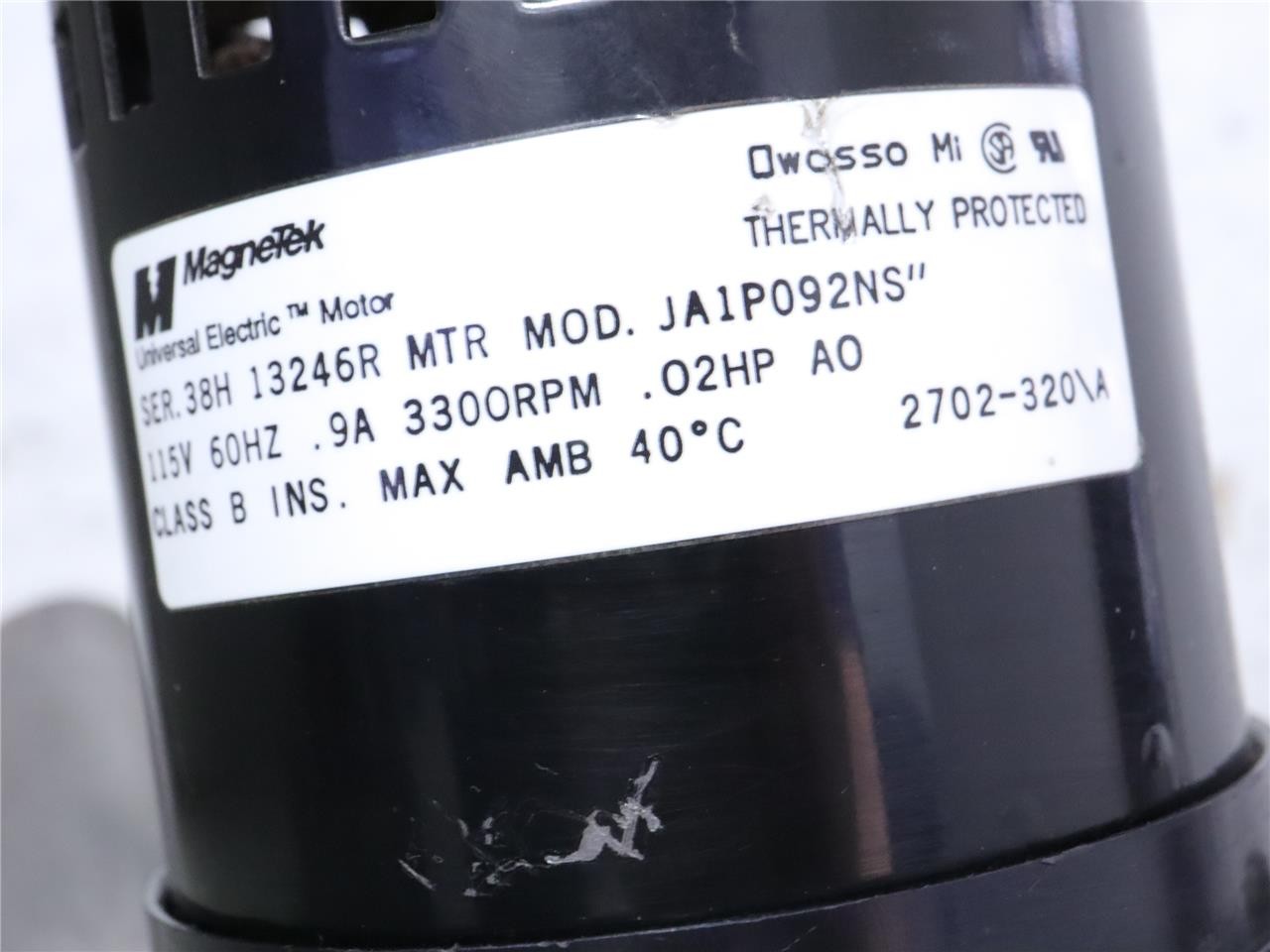 MagneTek JA1P092NS Draft Inducer Blower Motor Assembly 115V .02HP 2702-320/A