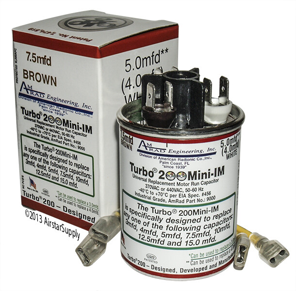 AmRad Turbo 200 Mini IM IBM Universal Replacement Indoor Motor Run Capacitor