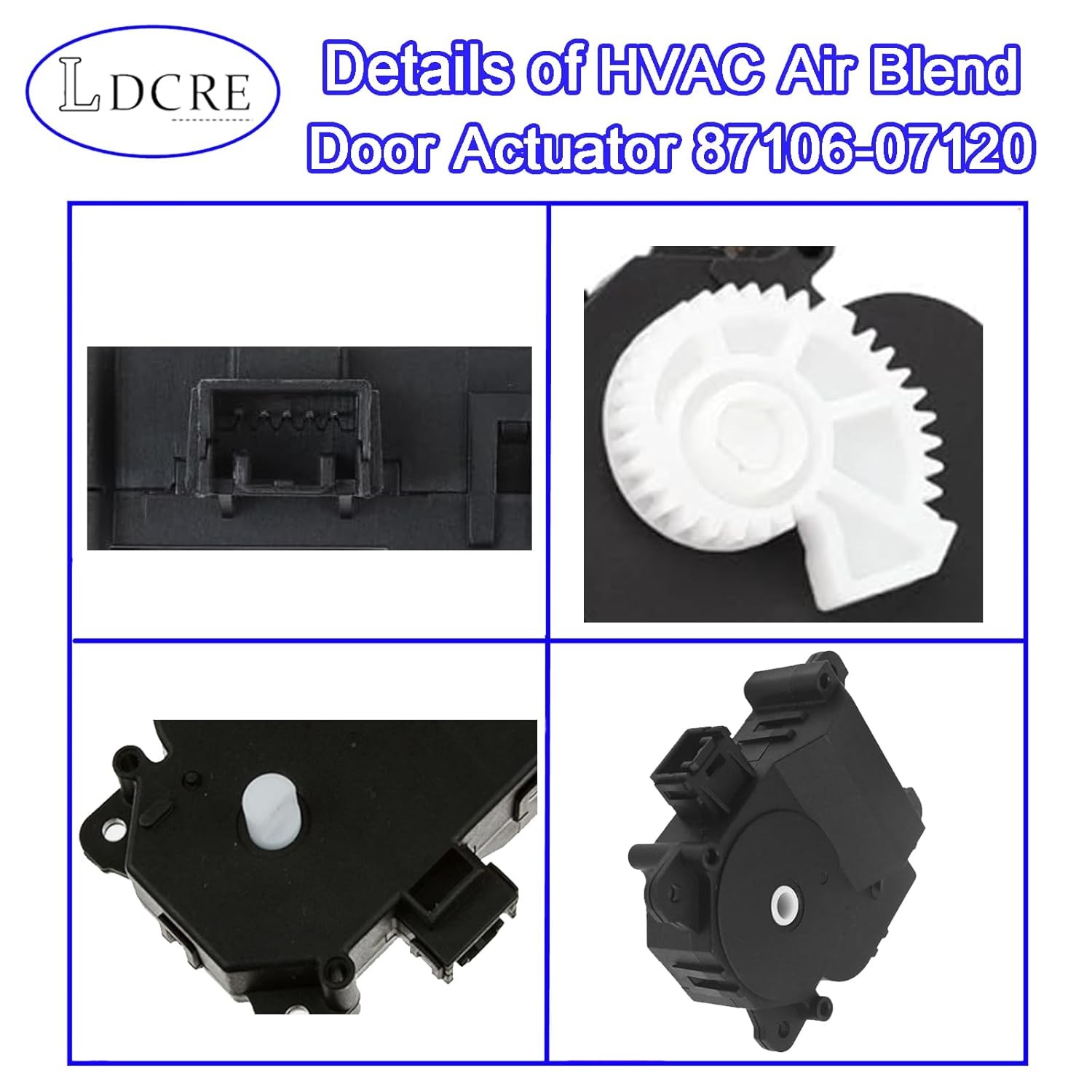 HVAC Air Blend Door Actuator 87106-07120,Compatible with Toyota 2007-2017 Camry