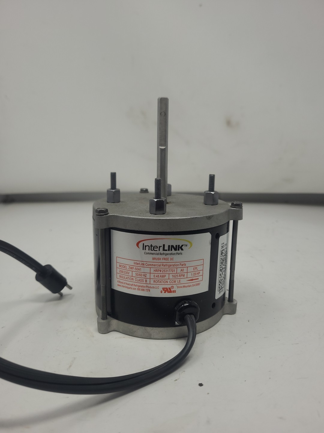 InterLINK ZWF-50A1 evap fan 208/230V 0.48A 1 Phase 1625RPM Brush Free