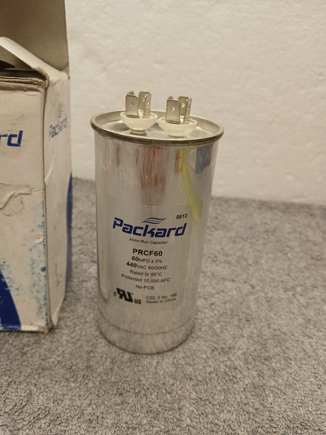 Packard PRCF60 60 MFD 440 VAC Round Run Capacitor PRCF60 Qty-1