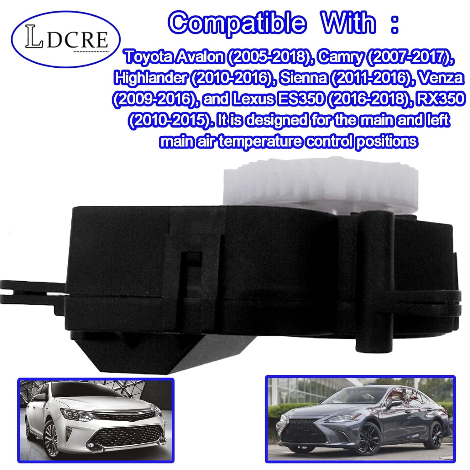 HVAC Air Blend Door Actuator 87106-07120,Compatible with Toyota 2007-2017 Camry