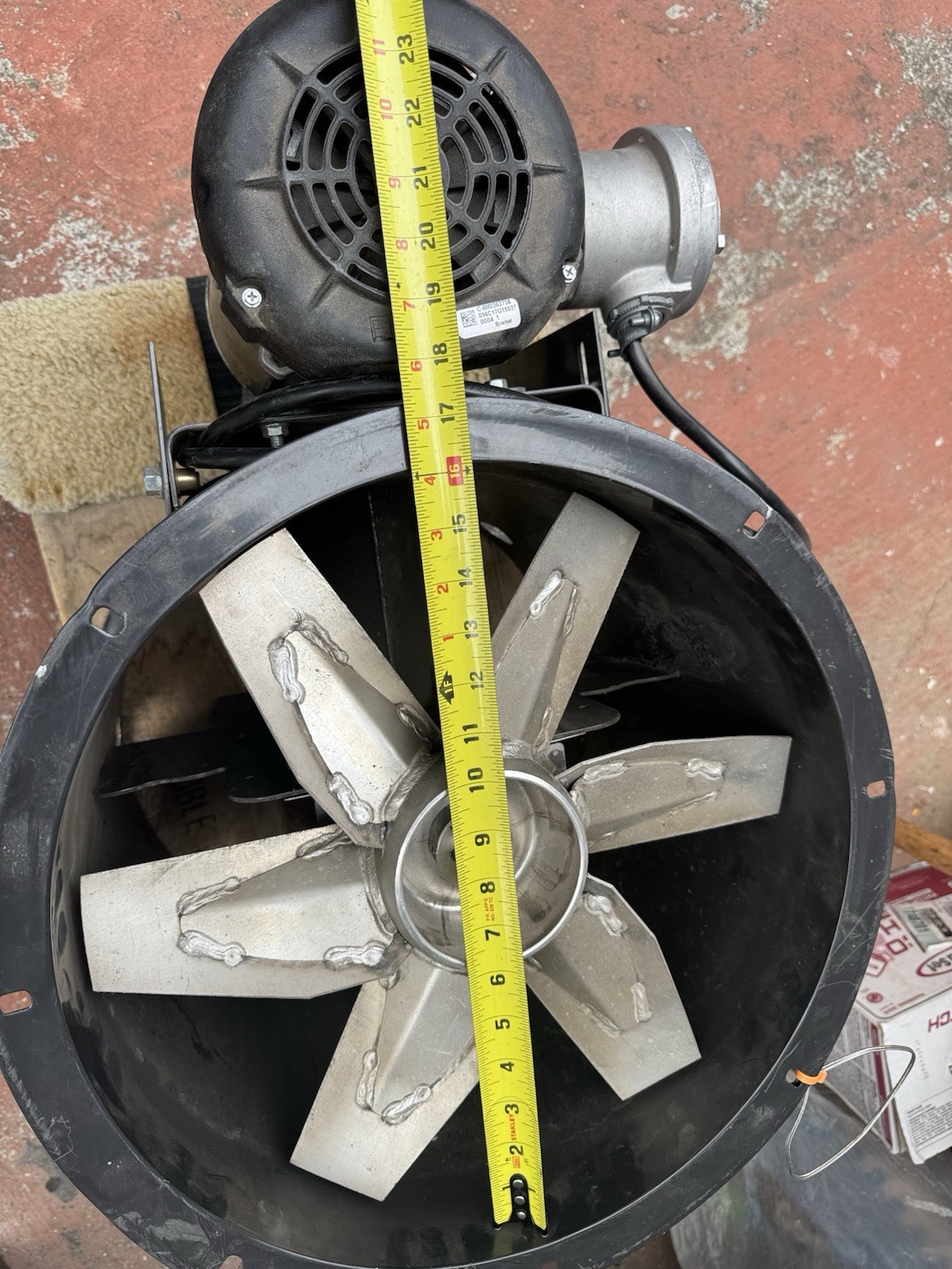Dayton 4C660 Tubeaxial Fan 16″ Belt Drive With 1 HP 1 PH Marathon Motor 115/230V