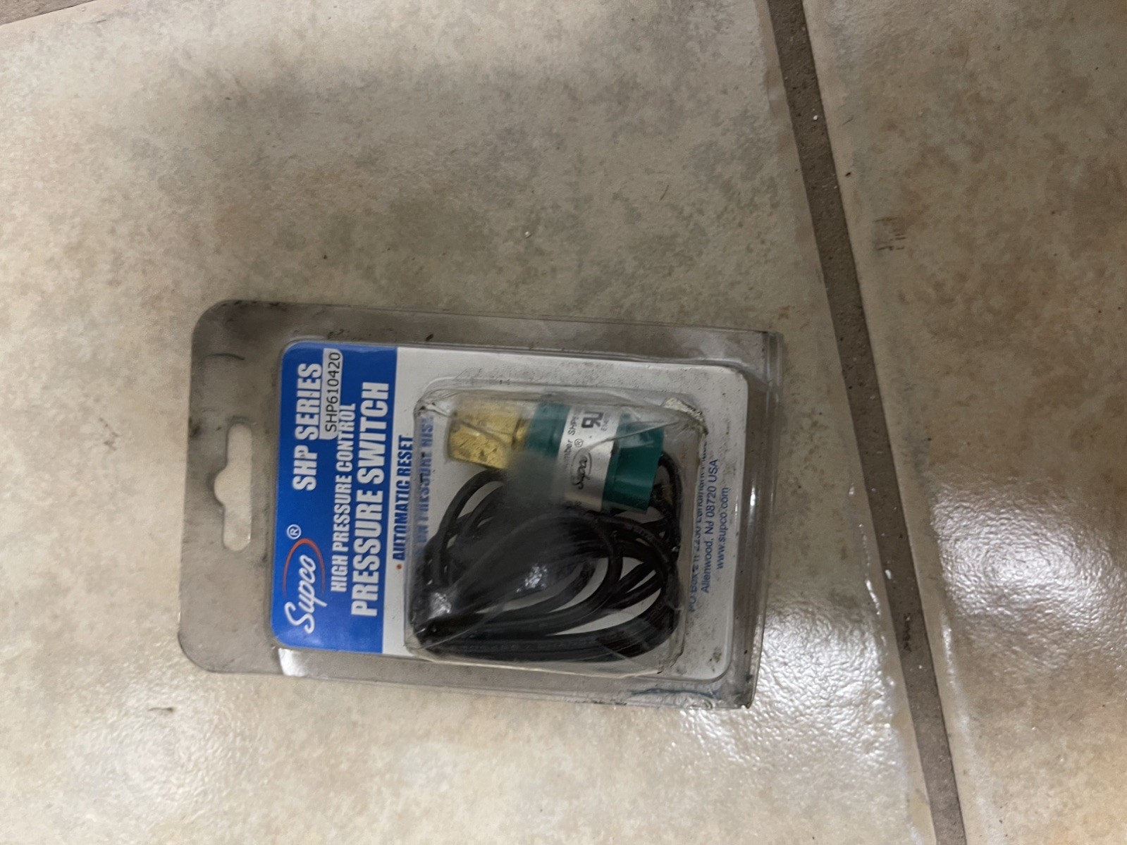 Supco SHP610420 High Pressure Switch HVAC Refrigeration 610/420 PSI Auto Reset
