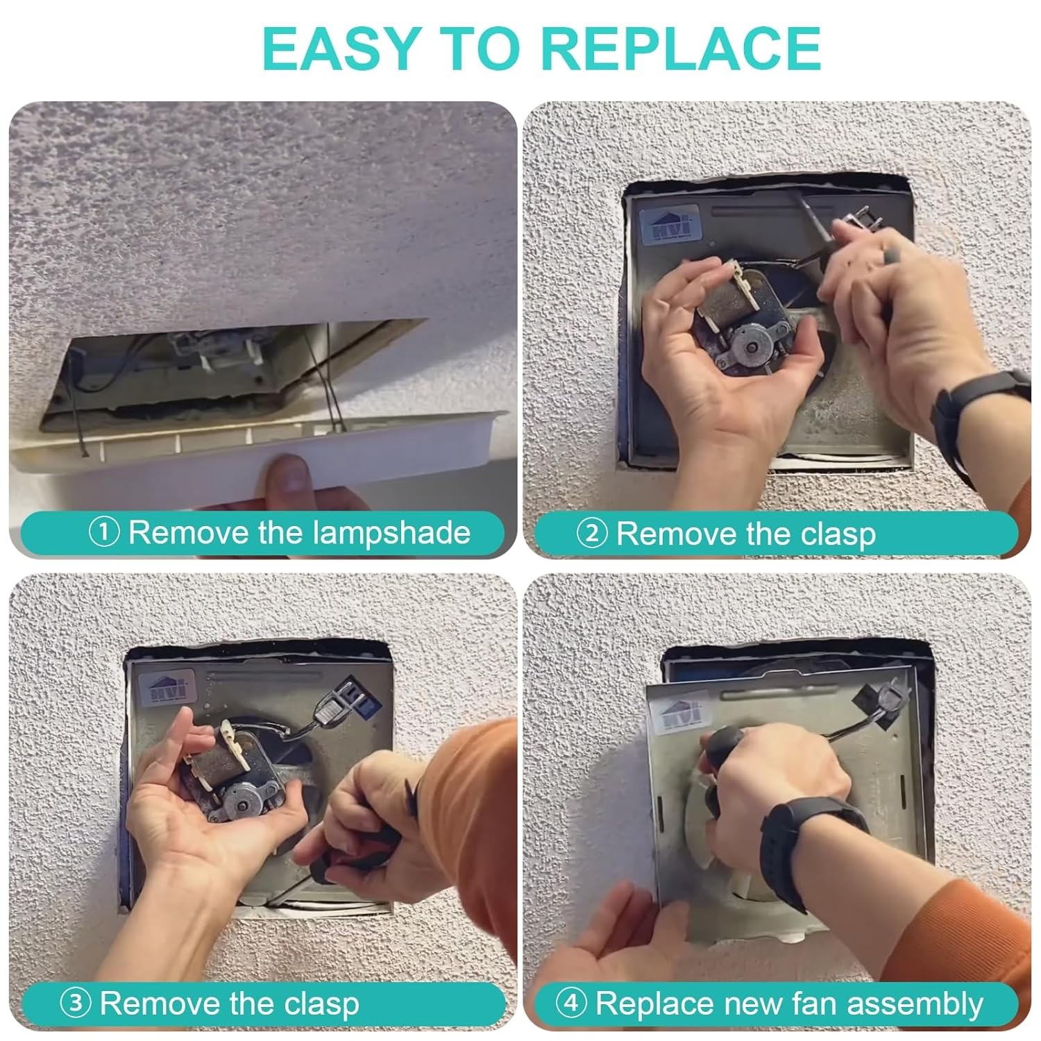 Easy Install 50 CFM Exhaust Fan with Upgraded Copper Motor – Ideal for Home