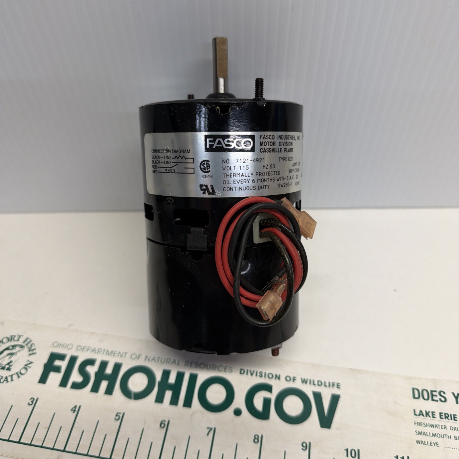 FASCO 7126-4921 DRAFT BLOWER MOTOR TYPE U21