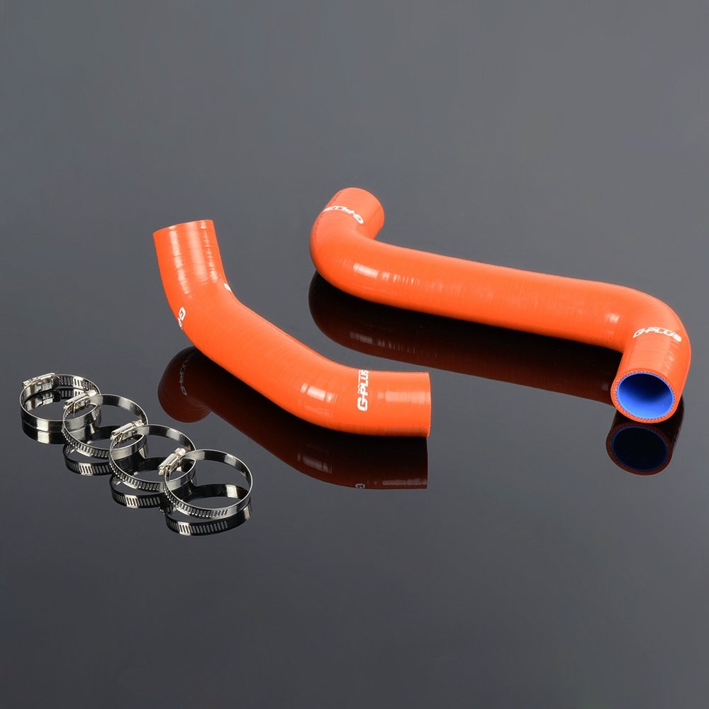 Silicone Radiator Hose Kit for Impreza WRX 2002-2007 Orange with Clamps