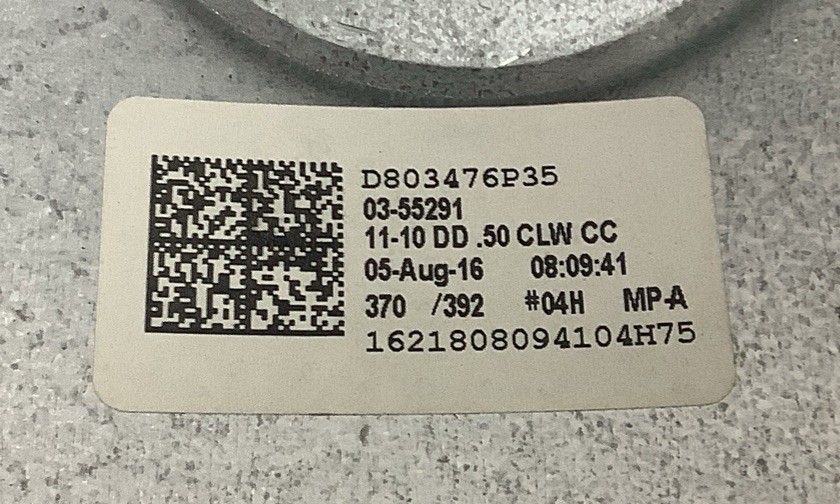 Trane Galvanized Steel Blower Wheel WHL03116 (r60)